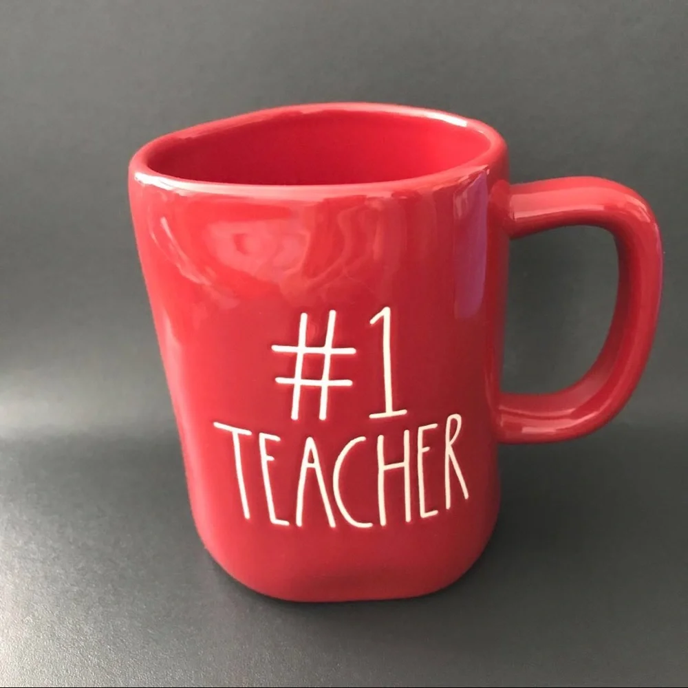 Rae Dunn Red #1 Teacher Mug